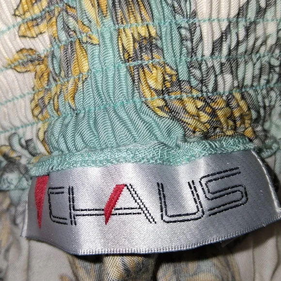 Chaus Vtg Mint and White Patterned A-Line Skirt Retro Clothing Boho Style Sz.10 - Picture 2 of 16